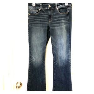 American Eagle Super Stretch Kick Boot Jeans 10 L